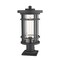 Z-Lite Jordan 1 Light Outdoor Pier Mounted Fixture, Black And Clear Seedy 570PHB-533PM-BK - alternate 4